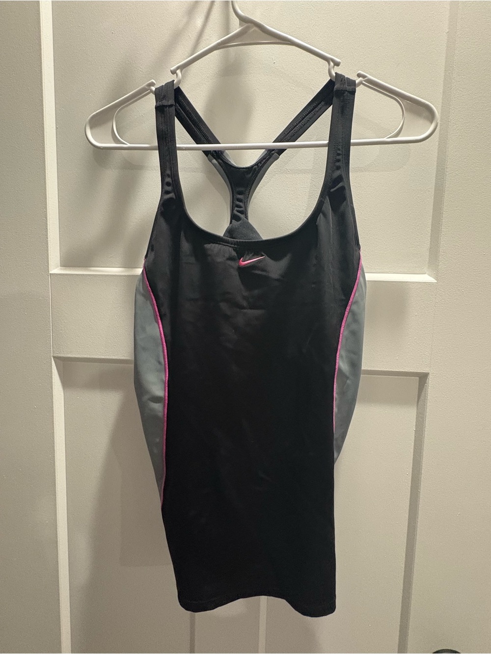 Nike Black Racerback Training Tank with Pink Trim